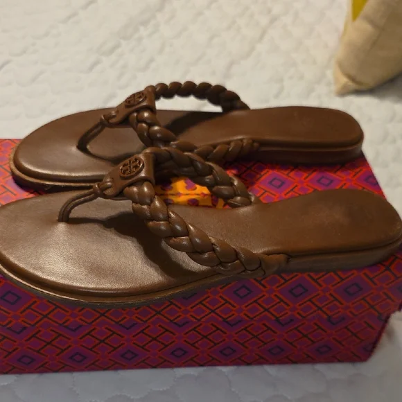 Tory Burch Braided Brown Sandals - Picture 3 of 6